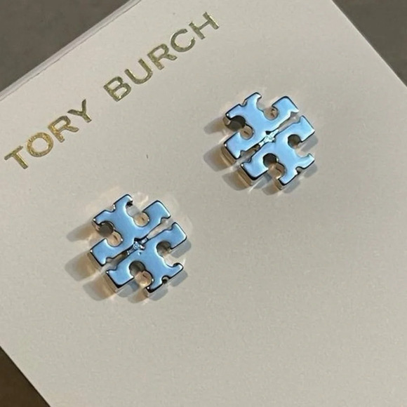 Tory Burch Jewelry - Tory Burch logo stud earrings Silver New